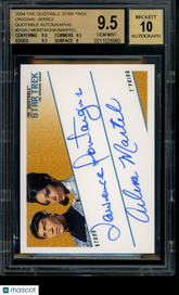 2004 Star Trek TOS Arlene Martel Lawrence Montaigne Dual Autograph BGS 9.5/10
